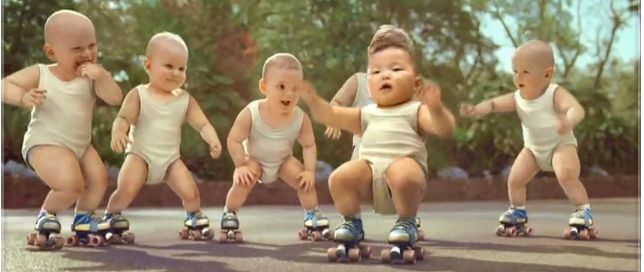 roller babies evian